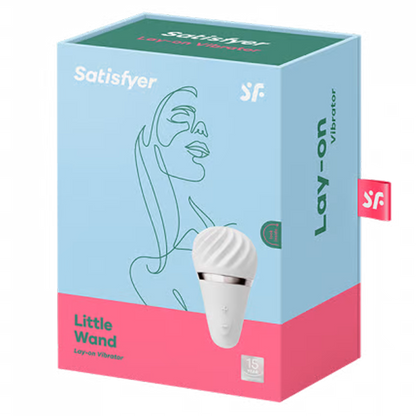 Satisfyer Little Wand white compact vibrator with rounded tip

