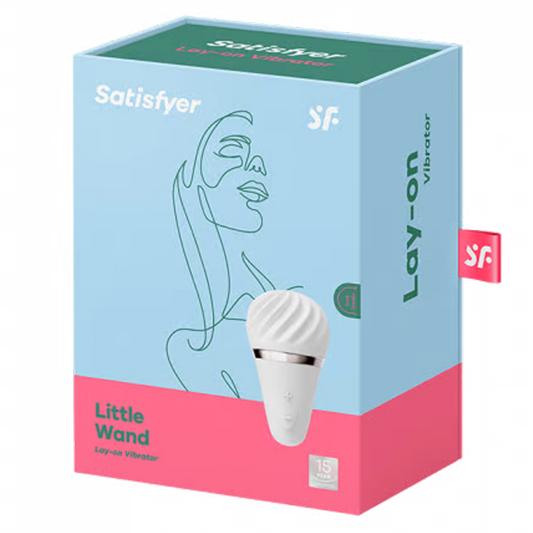 Satisfyer Little Wand white compact vibrator with rounded tip

