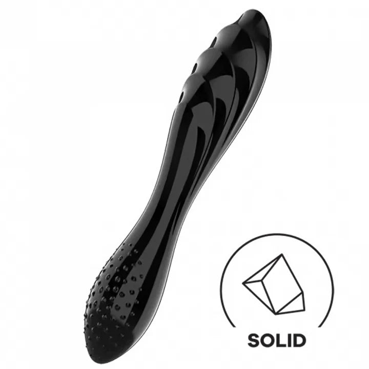 Satisfyer Dazzling Crystal 1 Glass Dildo with dual-sided textures