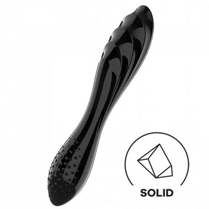 Satisfyer Dazzling Crystal 1 Glass Dildo with dual-sided textures