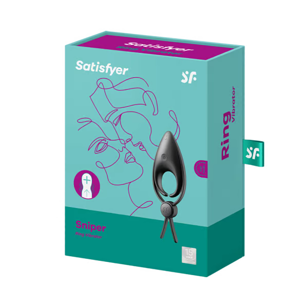 Adjustable dual-loop vibrating cock ring by Satisfyer