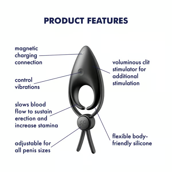 Waterproof ring vibrator with clitoral stimulator