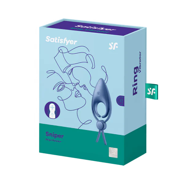 Adjustable dual-loop vibrating cock ring by Satisfyer
