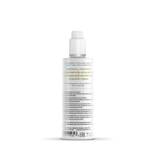 Wicked Simply Aqua water based lube - Pear 4 oz