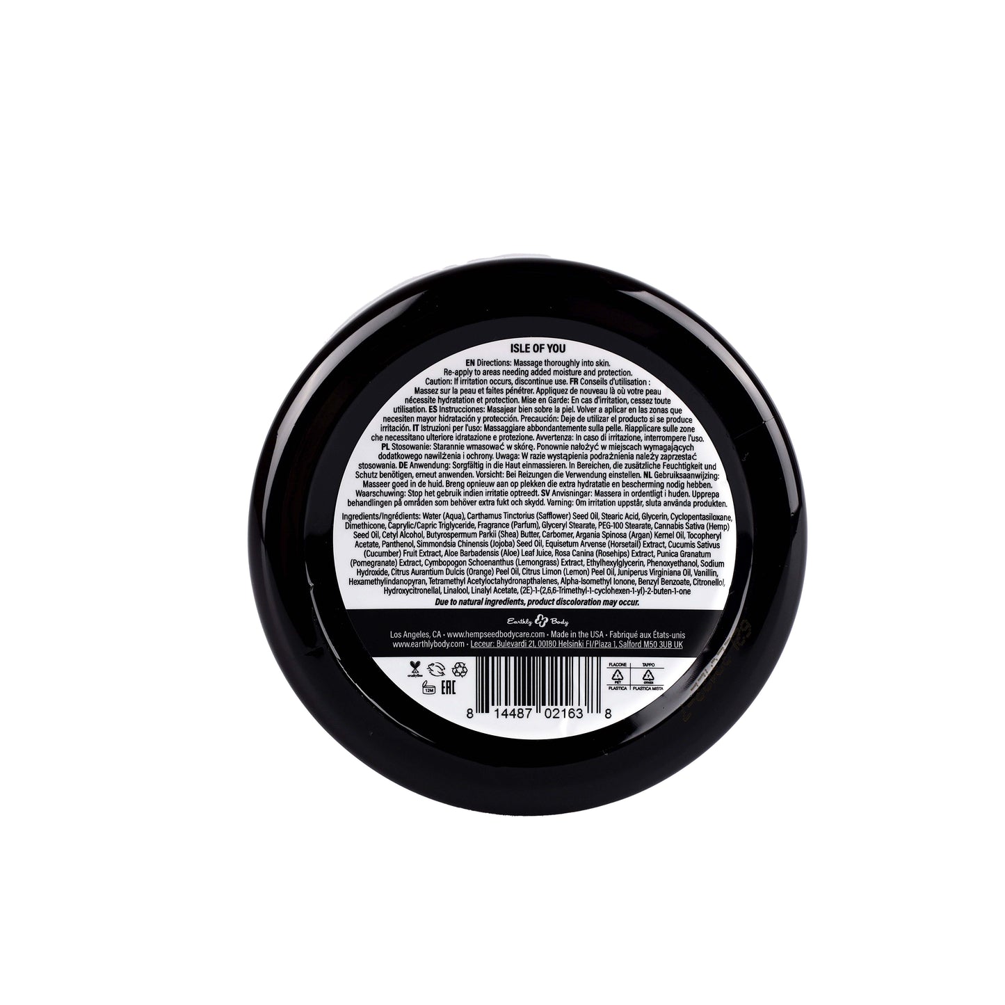 Earthly Body Hemp Seed Skin Butter – Isle of You - 8 oz / 227 g