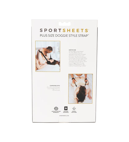 Sportsheets Plus Size Doggie Style Strap – padded positioning aid for deeper penetration and support in doggie-style sex