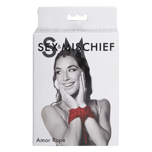 Sportsheets Sex & Mischief Amor Rope in red, 30-foot cotton rope