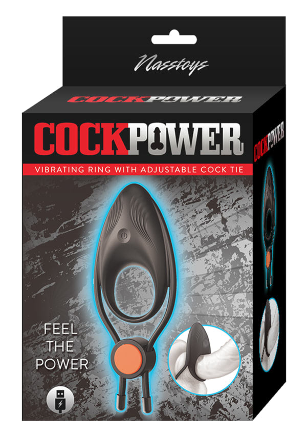 Nasstoys Cockpower Vibrating Adjustable Cock Ring in black