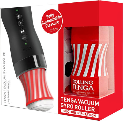 "Close-up of the Tenga Vacuum Gyro Roller – Japanese-designed rotating suction toy for men