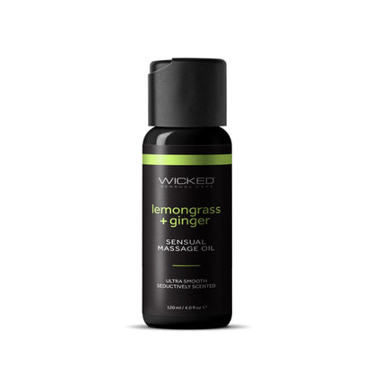 Wicked Lemongrass & Ginger Massage Oil – 4oz / 120 ml