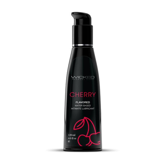 Wicked Aqua Cherry flavored water-based lubricant – 4oz bottle