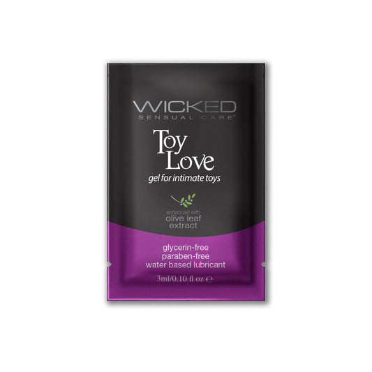Wicked Toy Love Gel – 3ml sachet water-based lube for toys