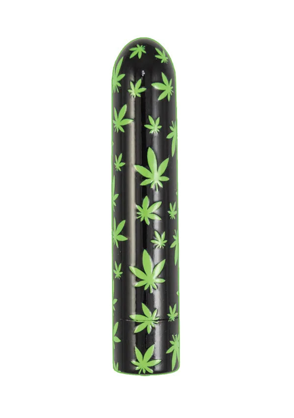Nasstoys Glow Vibes Pocket – Mini Glow-in-the-Dark Vibrator with Cannabis Leaf Design