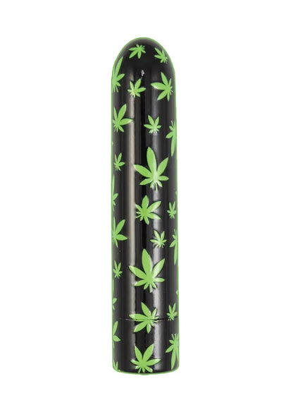 Nasstoys Glow Vibes Pocket – Mini Glow-in-the-Dark Vibrator with Cannabis Leaf Design