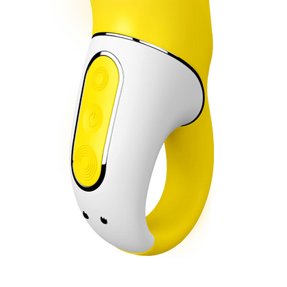 Rechargeable waterproof G-spot vibrator in bright yellow